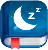 Book with a sleeping crescent moon on its cover